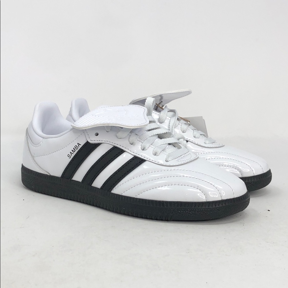 Adidas Samba LT Long Tongue JI2706 Patent Leather White Womens Shoes Size 6.5 - Picture 9 of 13